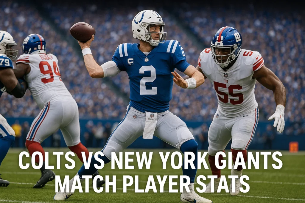 colts vs new york giants match player stats