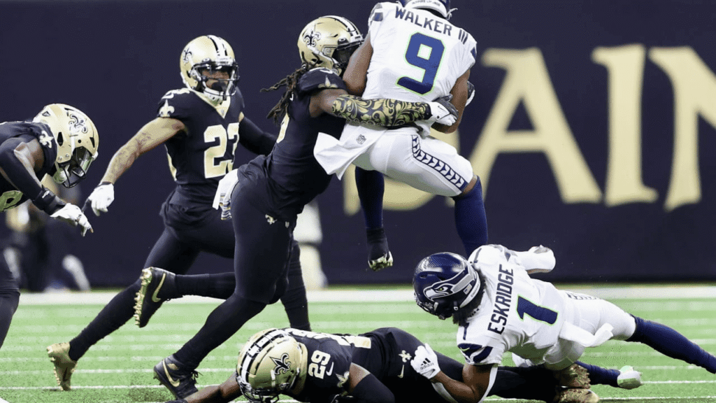 new orleans saints vs seahawks match player stats