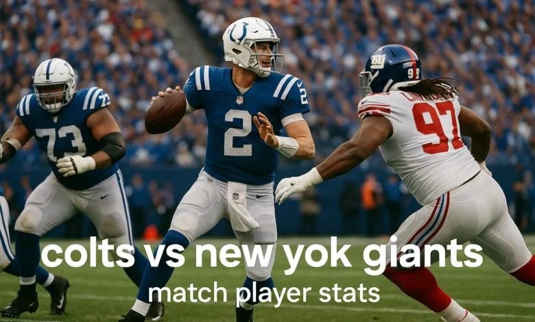 colts vs new york giants match player stats